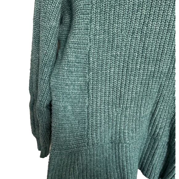 American Eagle Torquoise Chunky Knit High Turtle Neck Fit Sweater Size XS - Picture 3 of 6